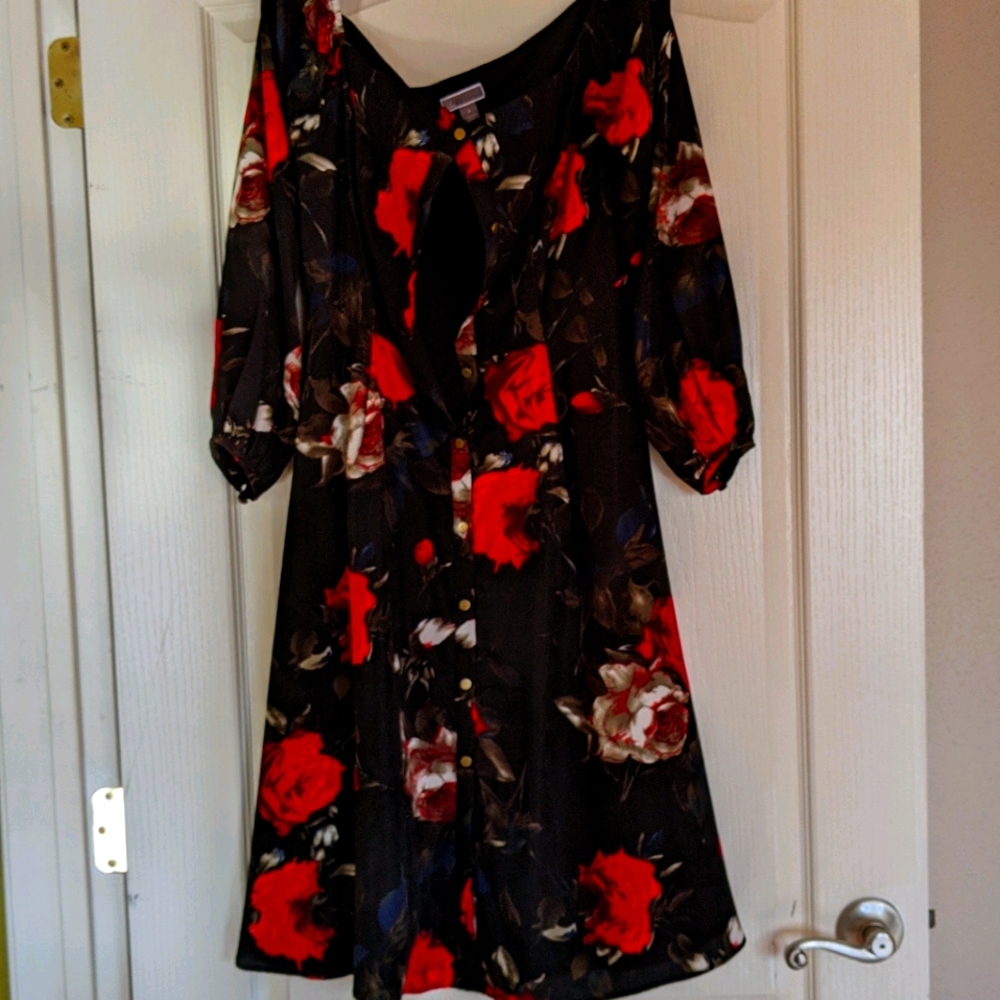 Cute summer night peasant floral dress